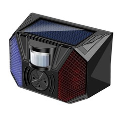 Motion Activated Solar Alarm With Loud Decibel Siren&Flashing Warning LED Lights
