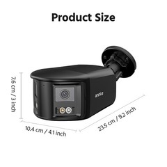 ANNKE 4K Dual Lens 180° View PoE Security IP Camera AI Color Night Two-Way Audio