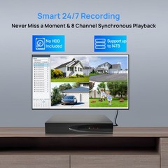 VIKYLIN 8CH 8POE NVR CCTV Systems Turret/Bullet Full Color 8MP IP CAMERA MIC Lot