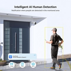 JENNOV Wireless Security Camera System 5MP 10CH NVR Two-Way Audio Recording