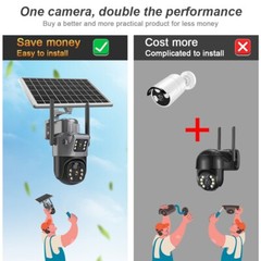 WIFI 8MP Wireless Solar Camera CCTV color Night Vision Security Surveillance