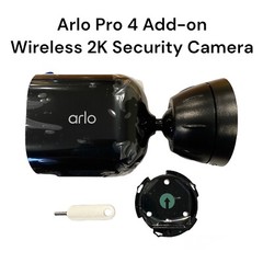 Arlo Pro 4 Wireless 2K Spotlight Security Camera with Night Vision Black 2 Pack