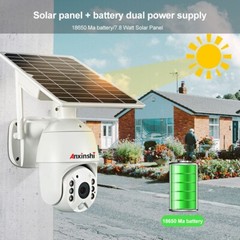 Anxinshi Brand HD 1080P 4G WiFi Solar Panel Battery PTZ CCTV Camera APP UBOX