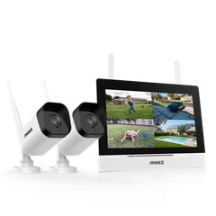 ANNKE Audio Wireless Security Camera System WIFI 7″ Touchscreen Monitor 4CH NVR