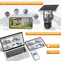 WIFI 8MP Wireless Solar Camera CCTV color Night Vision Security Surveillance