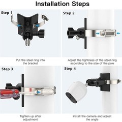 2 Pack Adjustable Camera Mount Bracket for For eufyCam with 14 Inch Screw