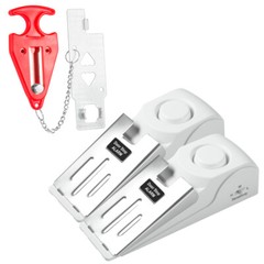 Door Stop Security Alarm Wedge Stopper Home Travel 120dB Anti‑Theft Kit Portable