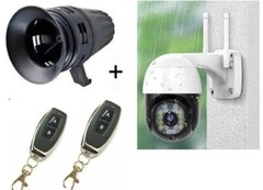 Alarm Siren Powerful Sound 110v with wifi 2 wireless controls & wireless camera