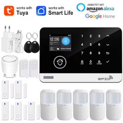 Tuya Smart WiFi GSM Security Alarm System RFID Touch Keyboard App Control