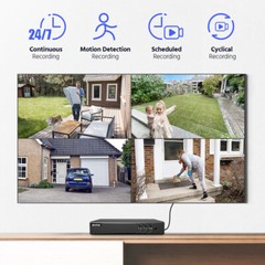 ANNKE 8CH 3K Lite DVR 1TB 1080P Video CCTV Security Camera System IR Night IP67
