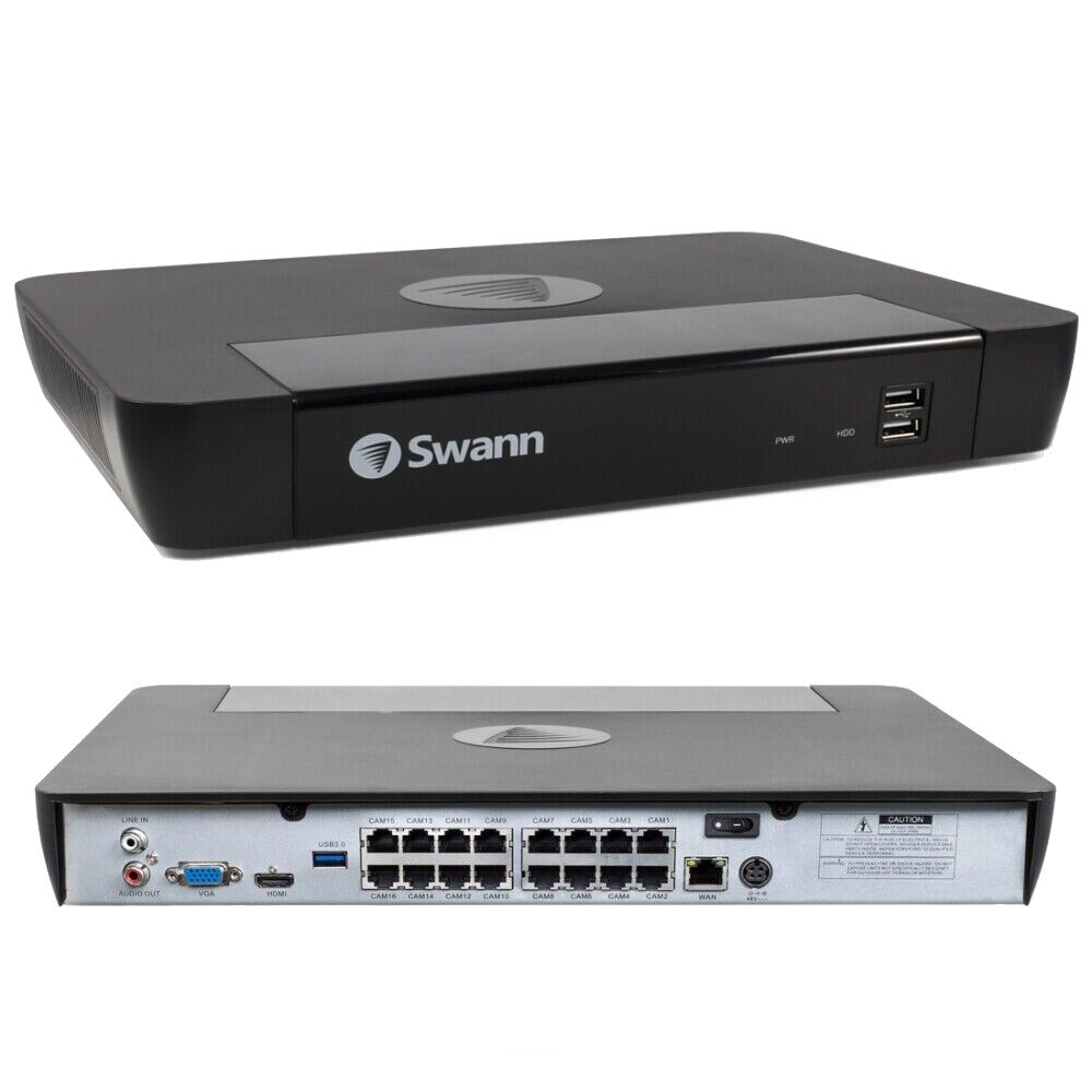 Swann 16 Ch Security NVR 4K Ultra HD NVR16-8580 2TB 8MP POE