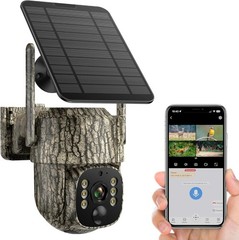 Solar Security Camera with 4G LTE Cellular SIM Card No WiFi Outdoor Night Vision