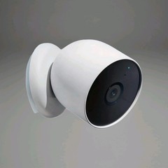 Google Nest Cam Outdoor/Indoor Camera Snow GA01317 W/ Power Cord And Transformer