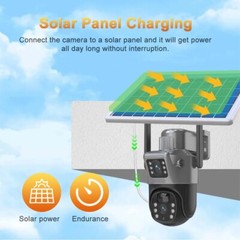 WIFI 8MP Wireless Solar Camera CCTV color Night Vision Security Surveillance