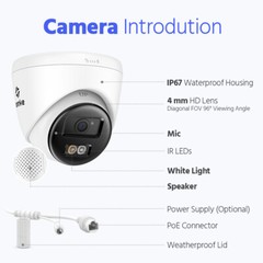 ANNKE 4K 8MP PoE IP Security Camera Two Way Audio Color Night Vision AI CT800