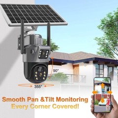 WIFI 8MP Wireless Solar Camera CCTV color Night Vision Security Surveillance