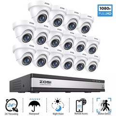ZOSI 8/16CH 3K Lite DVR 1080P HD Outdoor Security Camera System Human Detection