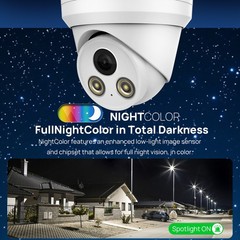 VIKYLIN 8CH 8POE NVR CCTV Systems Turret/Bullet Full Color 8MP IP CAMERA MIC Lot