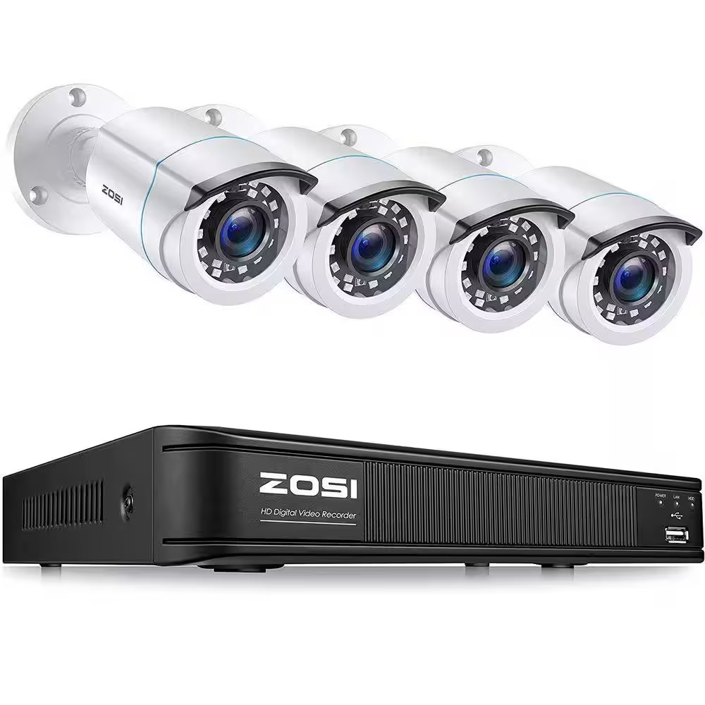 8-Channel H. 265+ 3K-Lite DVR Home Security System with 4 Wired 1080P Full HD Ou