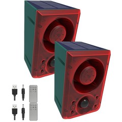 2pack Solar Outdoor Motion Sensor Alarm-Dog Barking or Gunshot Sound,Support …