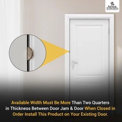 Door Armor MINI 3pc Steel Security Kit – Satin Nickel – Anti Kick-in Protection