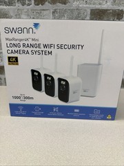 Swann MaxRanger Mini 4K Wireless Security System, 3-Pack