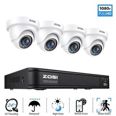 ZOSI 8/16CH 3K Lite DVR 1080P HD Outdoor Security Camera System Human Detection