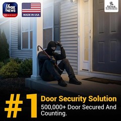 Door Armor MINI 3pc Steel Security Kit – Satin Nickel – Anti Kick-in Protection