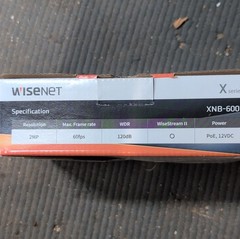 Wisenet XNB-6001 2MP Box/Body IP Security Camera PoE Video/Audio Analytics