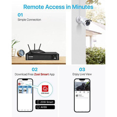 8-Channel H. 265+ 3K-Lite DVR Home Security System with 4 Wired 1080P Full HD Ou