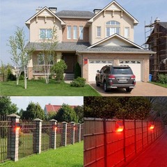 Solar Alarm Strobe Light with Remote Control Motion Sensor Detector Outdoor A…