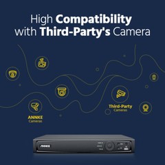 ANNKE 8CH 16CH 12MP NVR 5MP Audio POE Security Camera System Color Night Vision