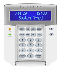 PARADOX K641R+ 32-Character Blue LCD Keypad Module with Integrated Card Reader