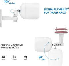 2Pack Security Wall Mount for Arlo Pro/Pro2/Pro3/Pro4/Ultra/Ultra2/Essential Spo