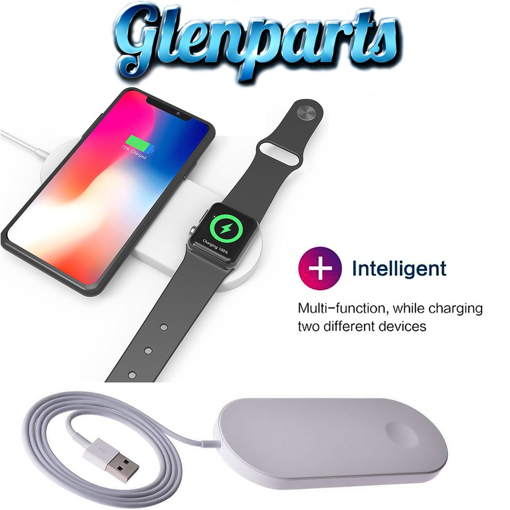 2 in 1 Wireless Phone Watch Charger Dock for iWatch Series 3/2 iPhone X/8/8 Plus