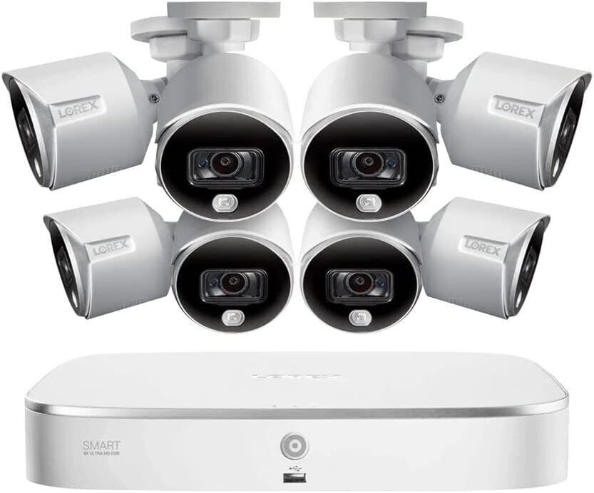 Lorex 4K Ultra HD Security System w/ 4K 8 Channel 2TB DVR, 8 Cameras, Open Box