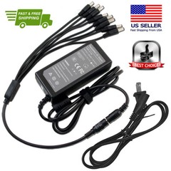 Digital Watchdog Vmax DVR CCTV SECURITY CAMERA AC POWER SUPPLY + 8 SPLIT CORD