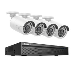 SANNCE 4K 8CH NVR POE 5MP Security Camera System Outdoor Two Way Audio Recording