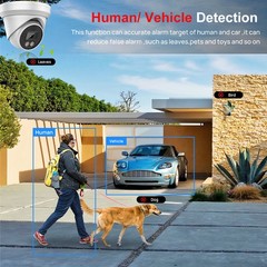 Vikylin 16ch CCTV System 5MP IP Camera Audio Full Color Turret 4k 16POE NVR Lot