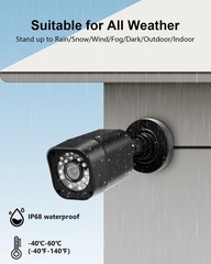 1080P Wired Security Camera System, 8CH CCTV Surveillance DVR with 1TB Hard D…
