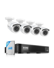 H.265+ Full 1080p Home Security Camera System Outdoor Indoor, 5MP-Lite CCTV D…