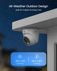 C220 8CH 4MP QHD 2.5K Poe Home Security Camera System, 8CH 5MP 3K NVR with Smart