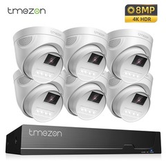 8CH 4K 8MP POE Security Camera System H.265+ Human Detect IP66 Waterproof 6PCS