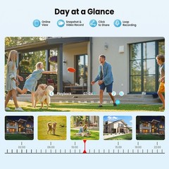 ARCCTV 4MP Wireless Security Camera System Solar Battery Powered 360°PTZ Outdoor