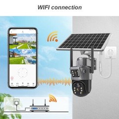 WIFI 8MP Wireless Solar Camera CCTV color Night Vision Security Surveillance