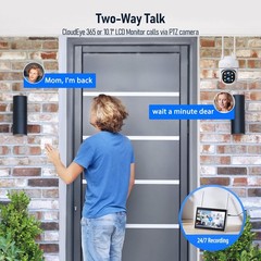 Wireless Security Camera System with Monitor Outdoor 4 WiFi Cameras Home LCD NVR