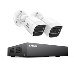 SANNCE 8CH DVR 1080P Video Security Camera System CCTV Outdoor AI Human Detect