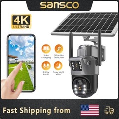 WIFI 8MP Wireless Solar Camera CCTV color Night Vision Security Surveillance