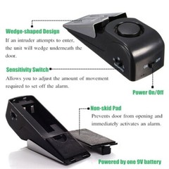 2/4PCS Security Door Stop Alarm 120DB Hotel Home Portable Security Safety Tools