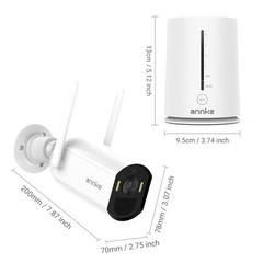 ANNKE Wireless 4MP Color WIFI Security Camera System Solar Power Two Way Audio
